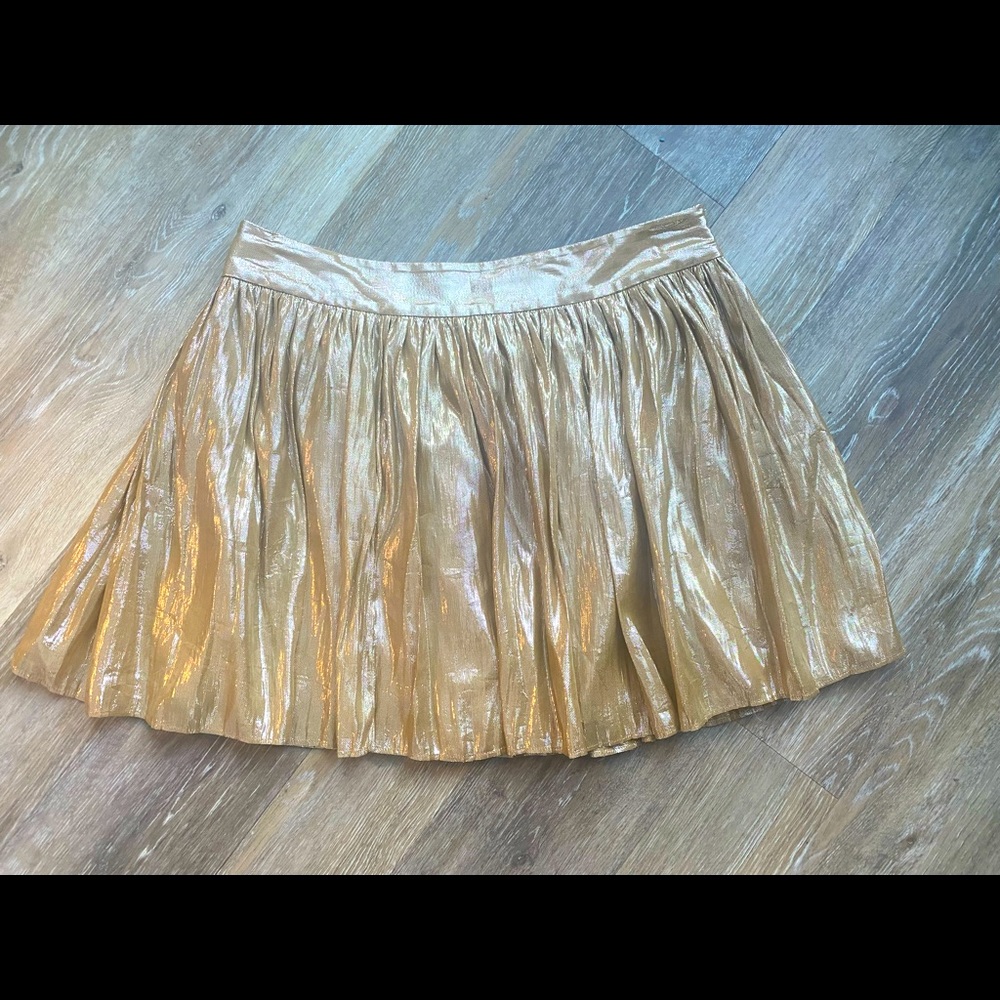 ❤️ 5/25 Victoria Secret Gold Metallic Skirt from London Jeans. - Picture 4 of 12